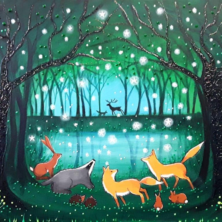Forest Pool Angie Livingstone Nethertons Greeting Cards