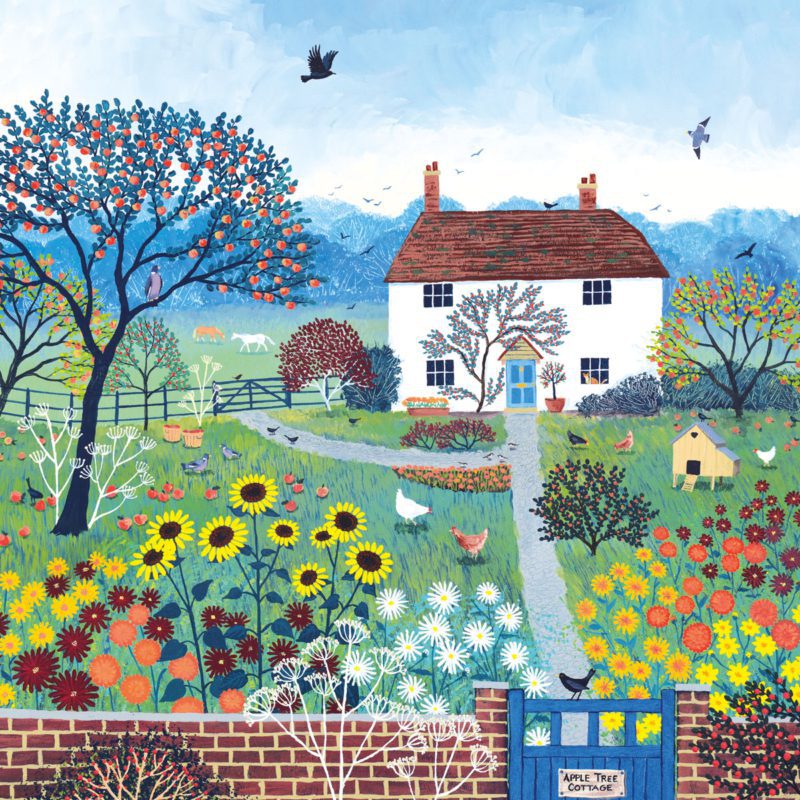 Country Cottage Jo Grundy Nethertons Greeting Card