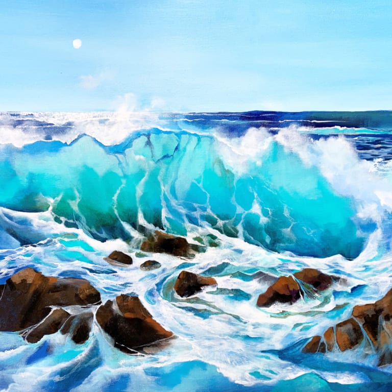 Ocean Wave Sea Rocks Carolyn Tyrer Nethertons
