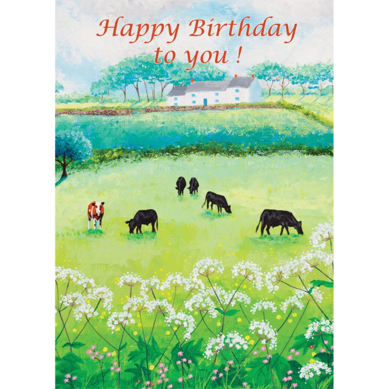 Cows Spring Summer Meadow Field Shirley Netherton Birthday Christian