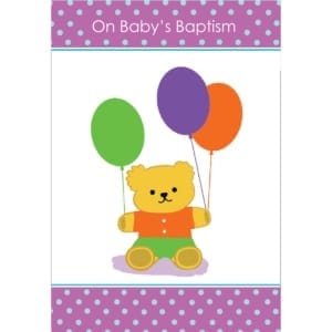 Purple Teddy Bear Balloons Shirley Netherton Baby Baptism Christian