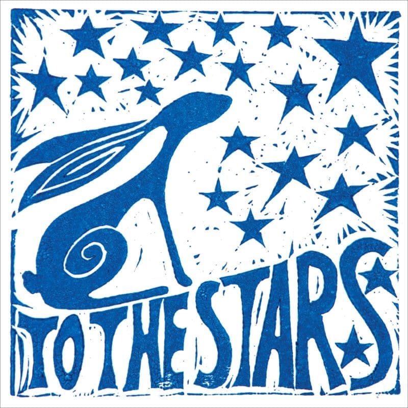 To The Stars Wild Blue Hare Jess Harrington Nethertons Greeting Cards