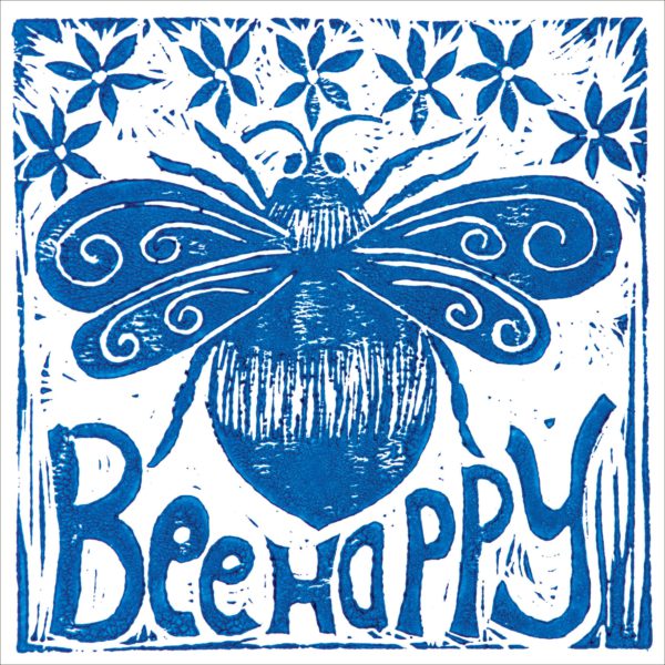 Be Happy Wild Blue Hare Jess Harrington Nethertons Greeting Cards