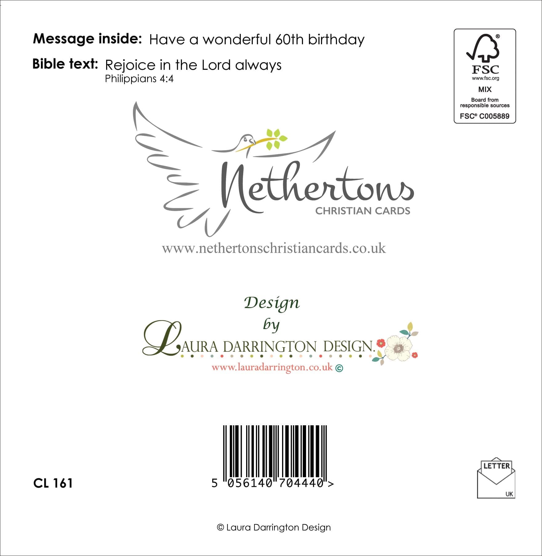 CL161 - 60th Birthday (Christian) - Image 2