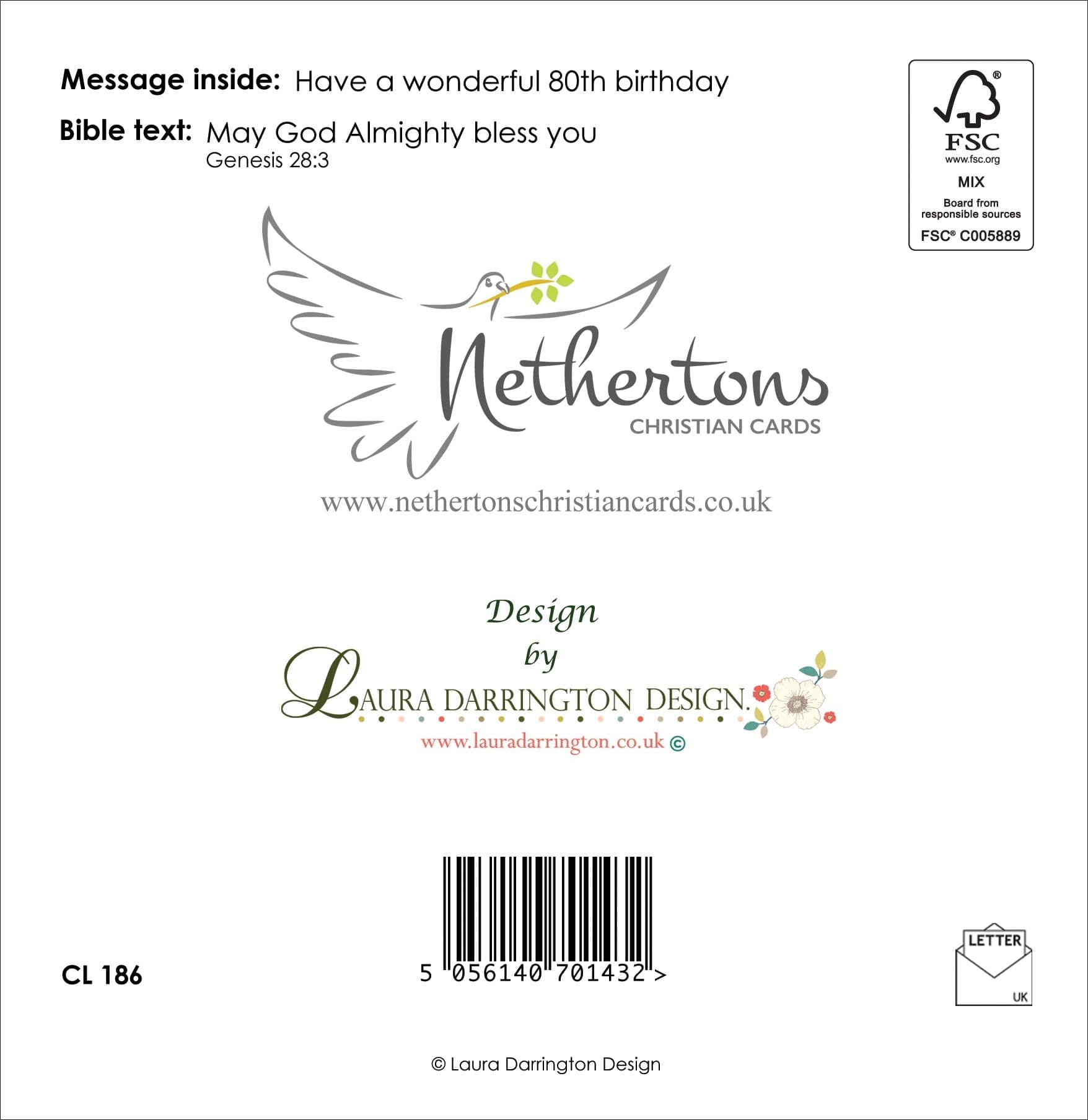 CL186 - 80th Birthday (Christian) - Image 2