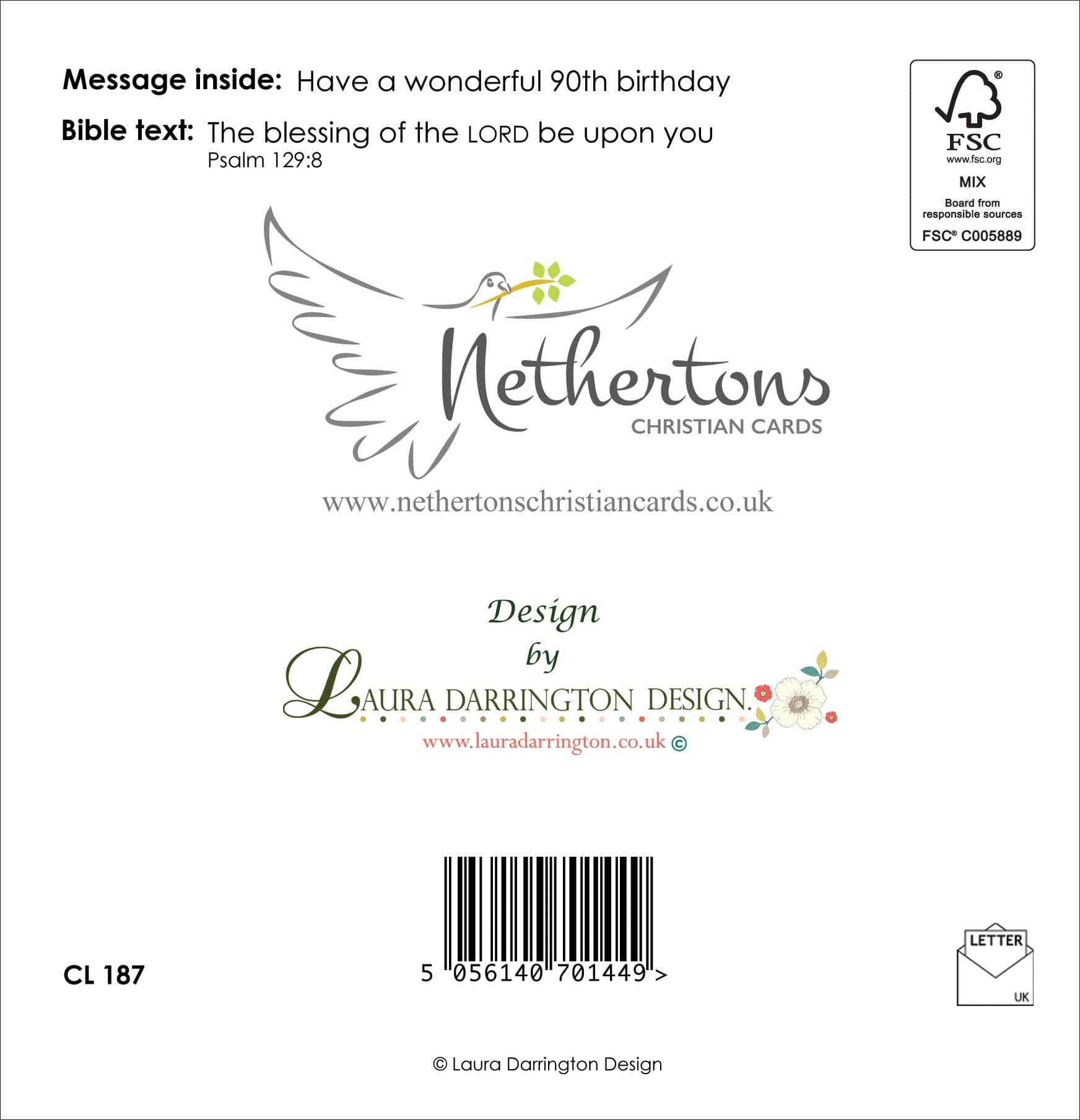 CL187 - 90th Birthday (Christian) - Image 2