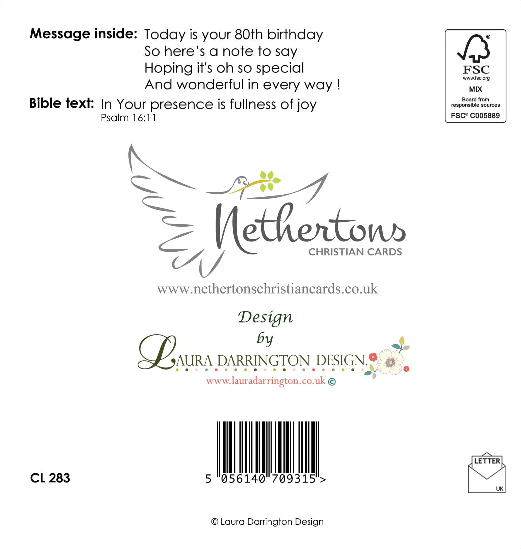 CL283 - 80th Birthday (Christian) - Image 2